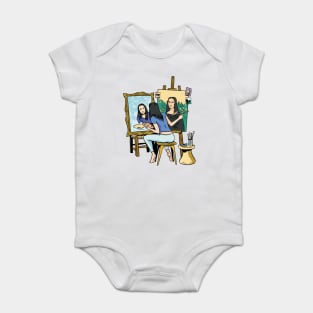 Mona Lisa Self Portrait Baby Bodysuit